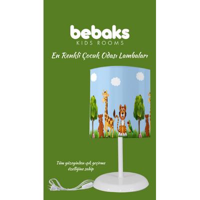 SAFARİ DESENLİ ÇOCUK ABAJURU